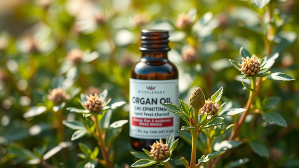 오레가노 오일 부작용 및 주의사항 (realistic 스타일)