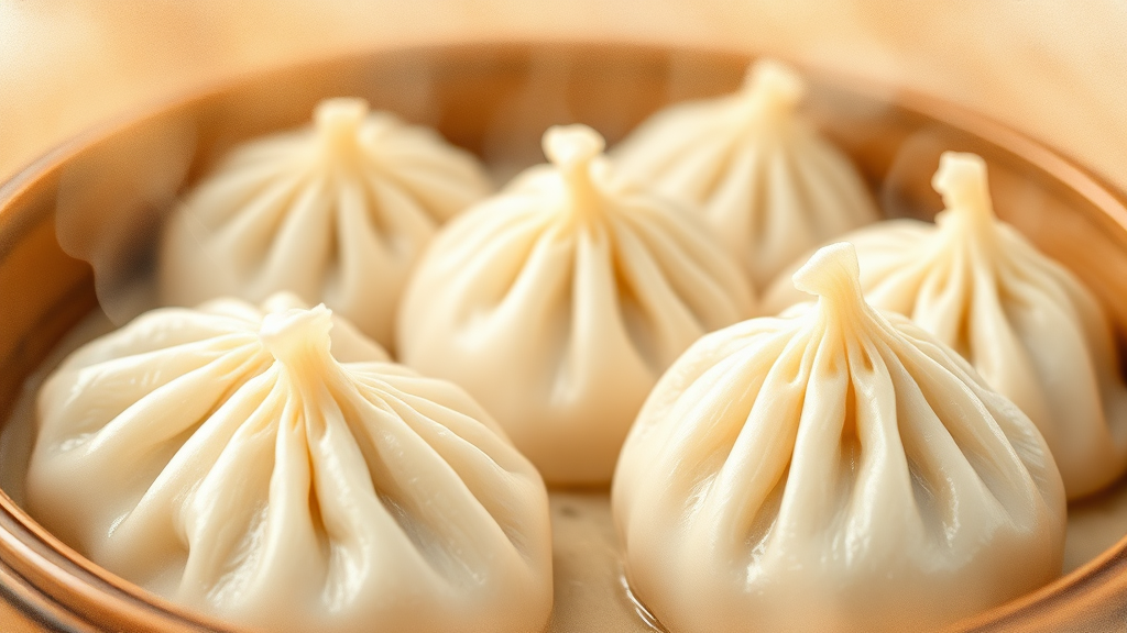 대왕만두 특징: 맛있는 만두소와 조리 비법 (watercolor 스타일)