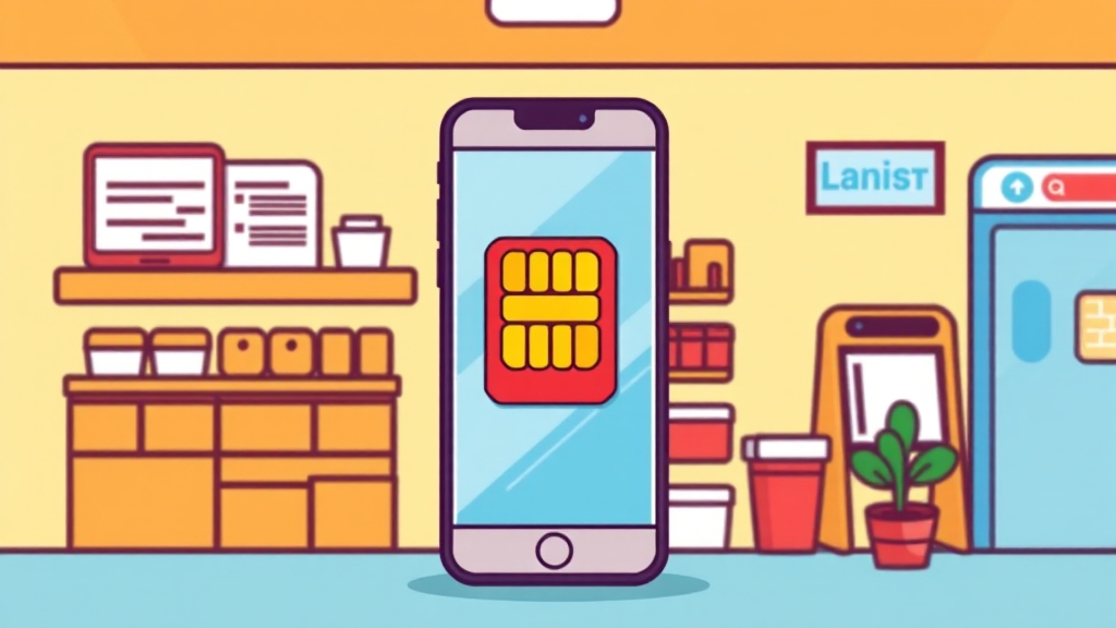 알뜰폰 셀프 개통 절차 가이드 (cartoon 스타일)