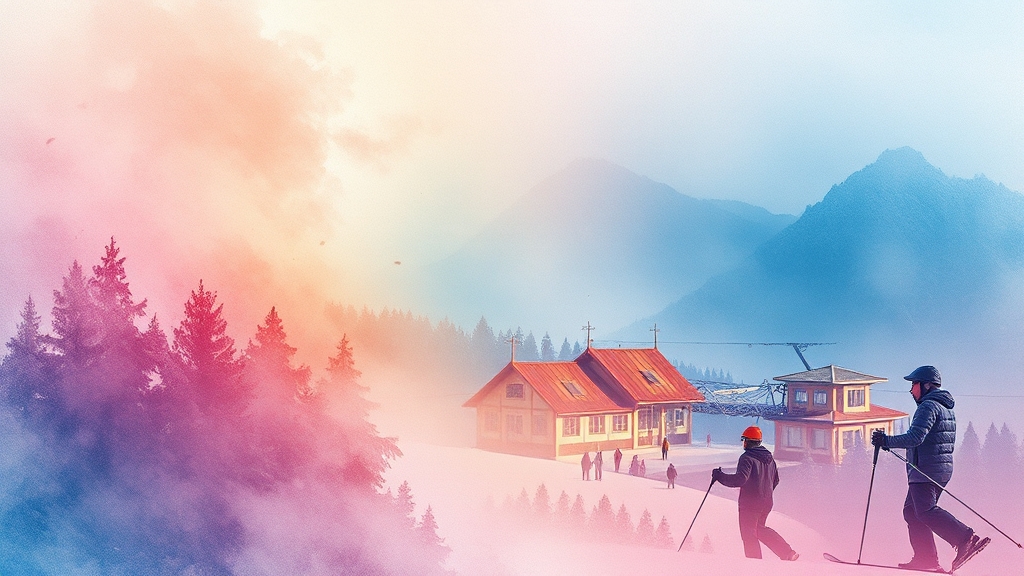 알펜시아 리조트 즐길 거리 (watercolor 스타일)