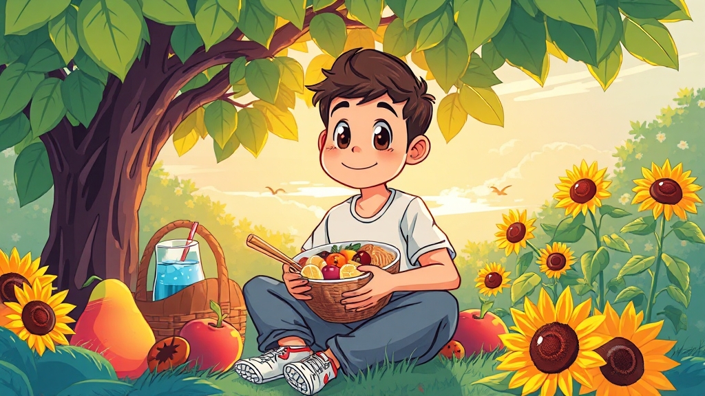 건강 관리 응원 메시지 (cartoon 스타일)