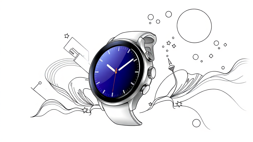워치 OS 및 사용 편의성 (illustration 스타일)