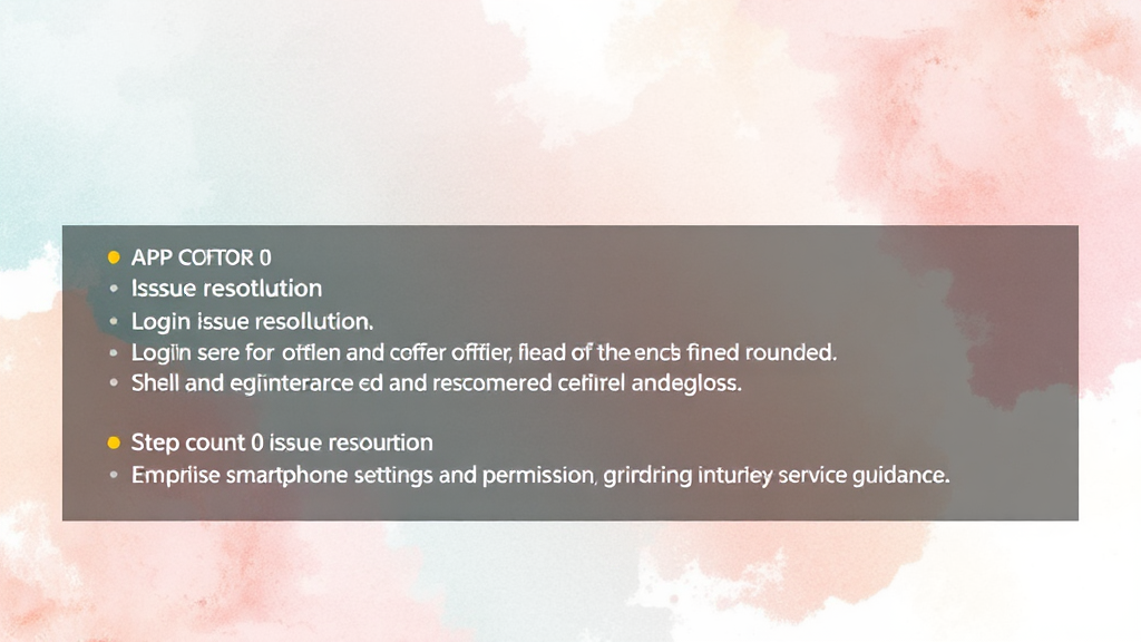 앱 사용 중 문제 발생 시 해결 방법 (watercolor 스타일)