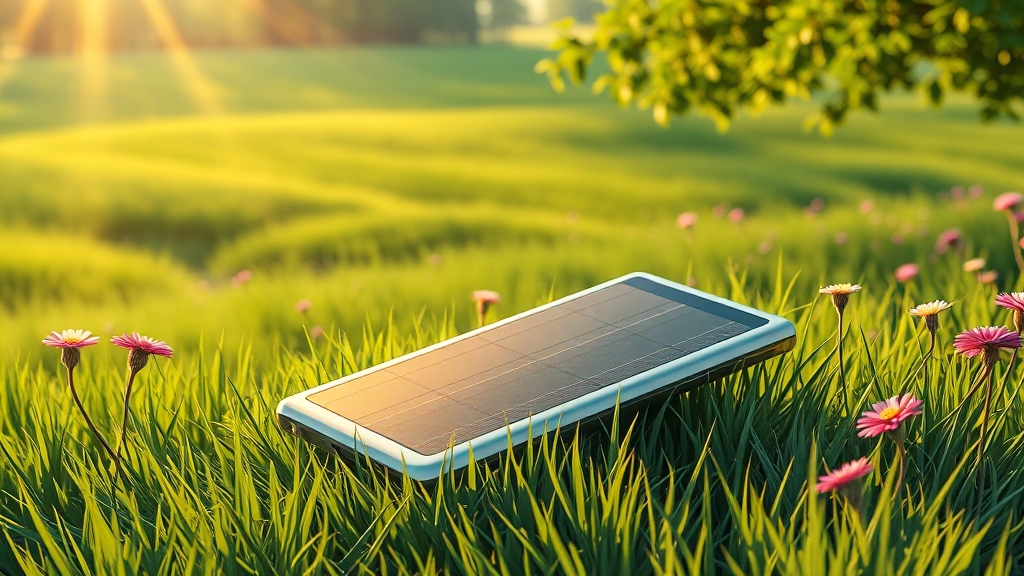 잭커리 충전 방식 및 태양광 활용 (illustration 스타일)