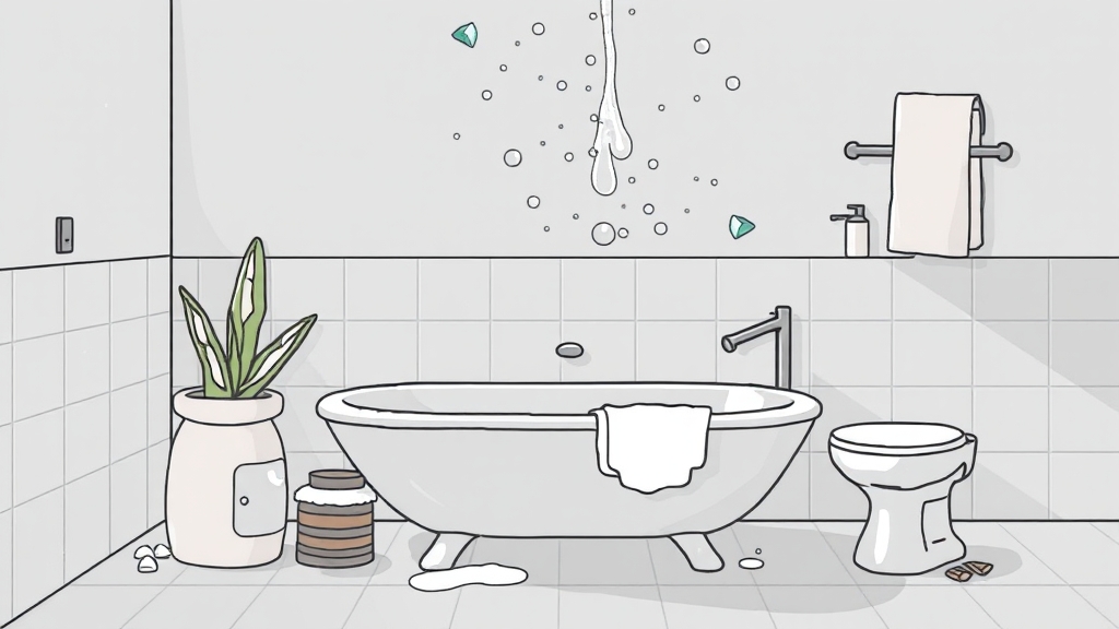 천연 재료 활용 곰팡이 제거 방법 (illustration 스타일)