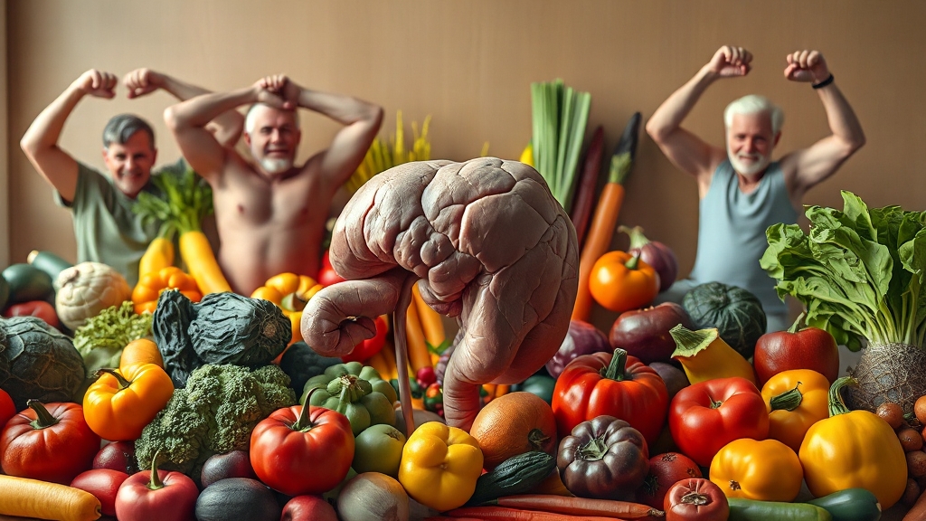 전립선 건강 관리 (realistic 스타일)