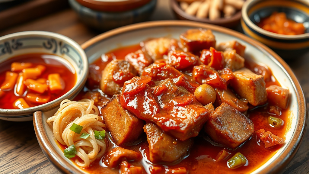 쟁반짜장 외 놓치면 후회할 메뉴들 (realistic 스타일)