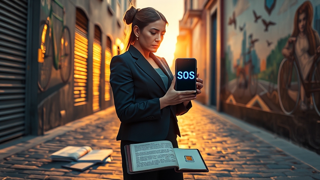 유심 분실 시 대처 방법 (realistic 스타일)