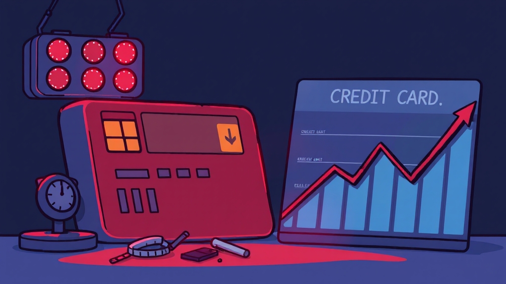 리볼빙이 신용등급에 미치는 영향 (cartoon 스타일)