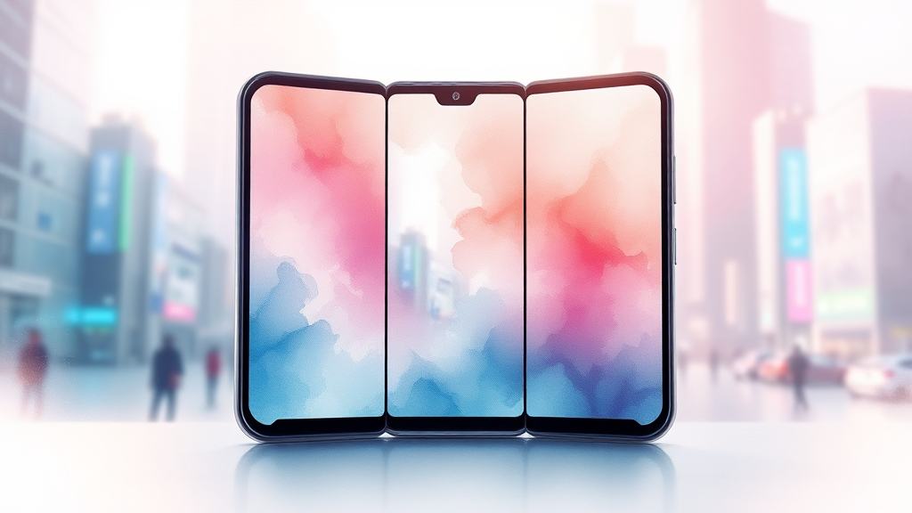 시장 전망 & 기대 효과, 폴더블폰 시장의 미래는? (watercolor 스타일)