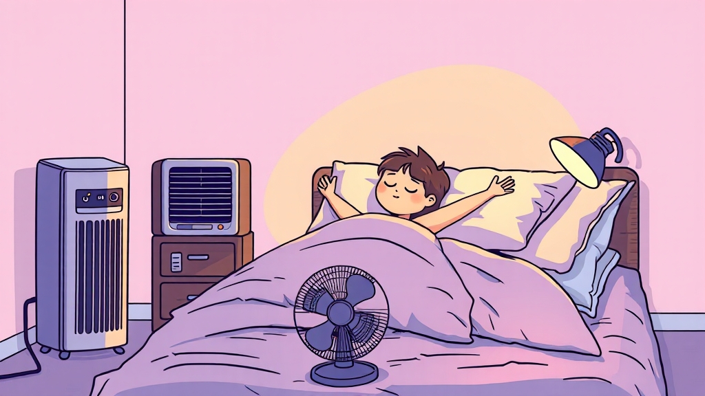 에어컨 소음 해결법 (cartoon 스타일)