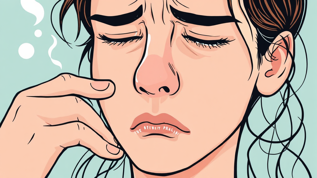 혈관운동성 비염 주요 원인 (illustration 스타일)