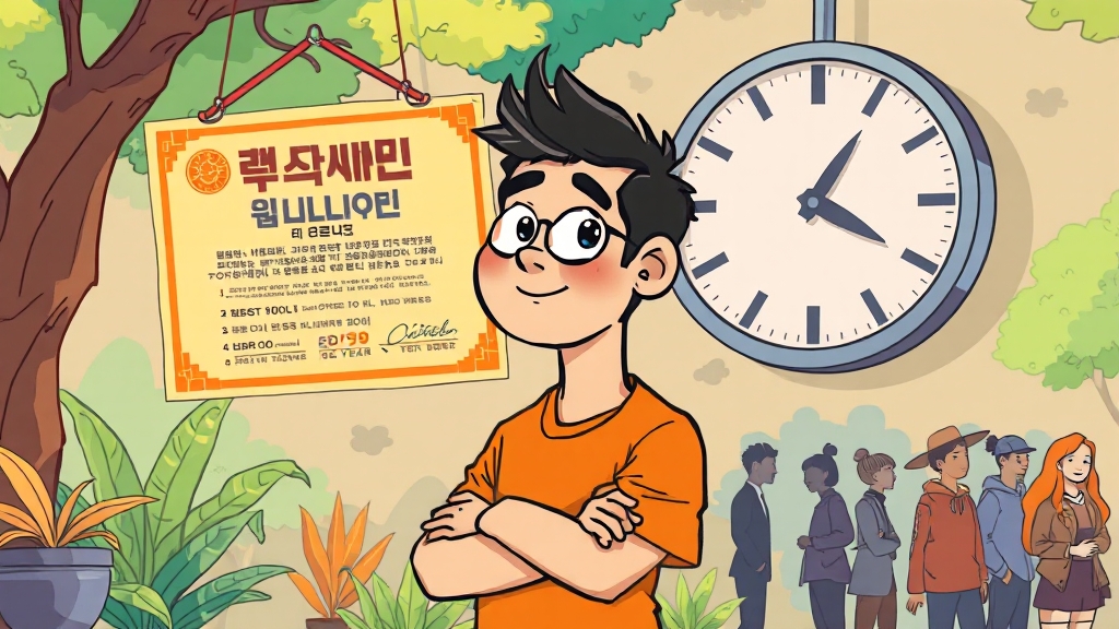 신청 자격 조건 확인 (cartoon 스타일)