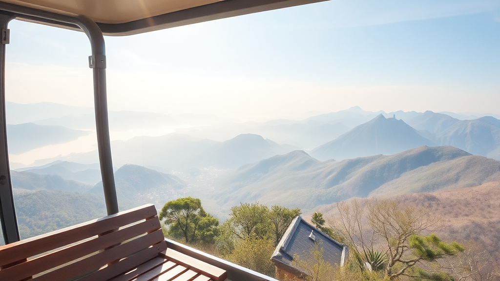 상부 정류소 시설 및 하늘정원 (watercolor 스타일)