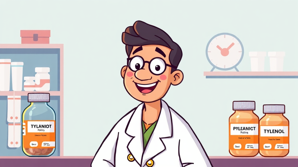 타이레놀, 제대로 알고 건강하게 사용하세요! (cartoon 스타일)
