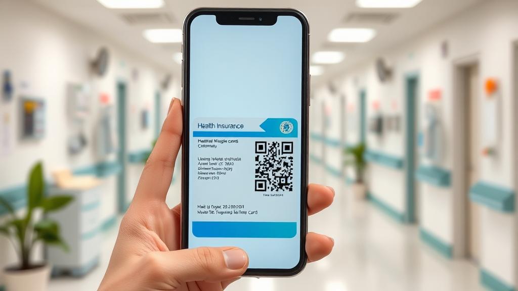 모바일 건강보험증이란? (realistic 스타일)