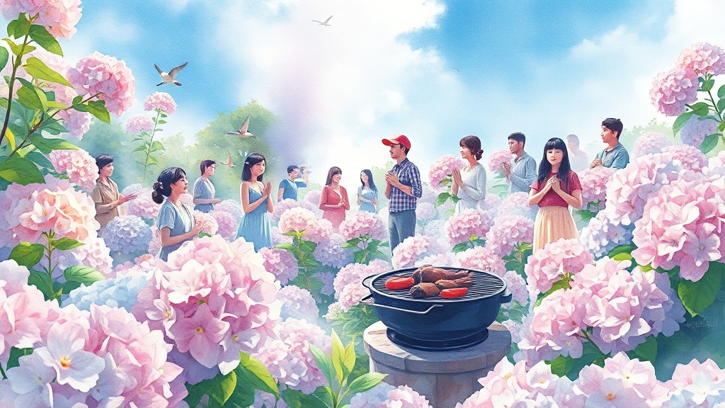 제주도 축제 (watercolor 스타일)