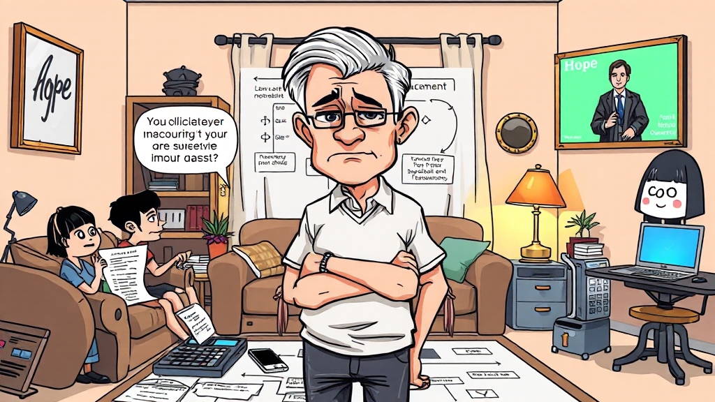 개인회생 신청 시 흔한 실수 (cartoon 스타일)