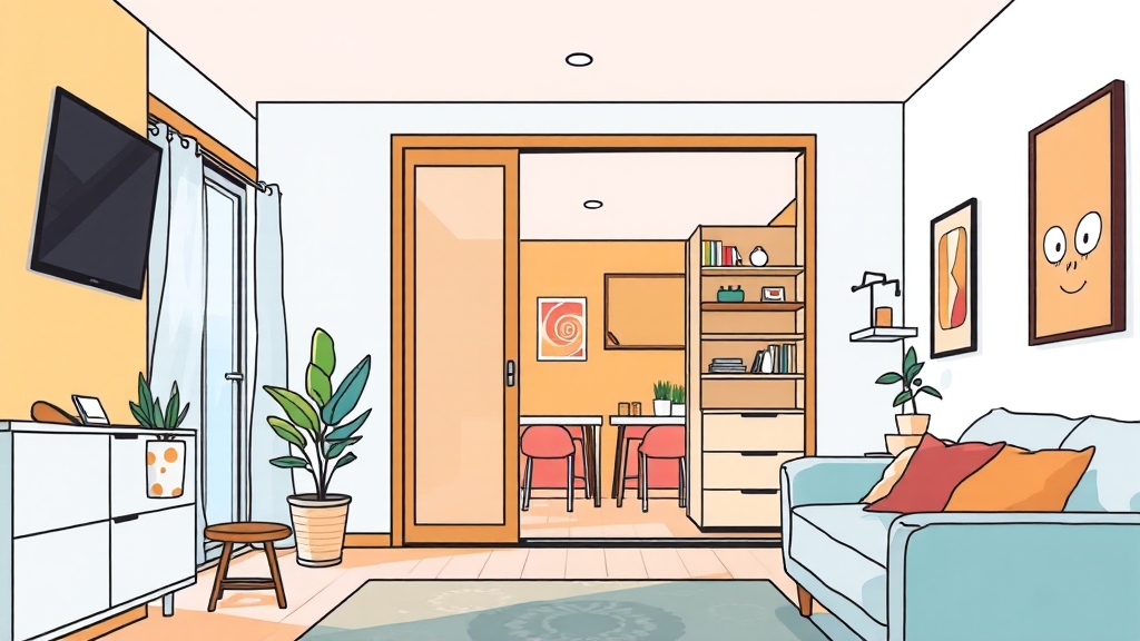 소형 아파트 시장 변화와 트렌드 (cartoon 스타일)