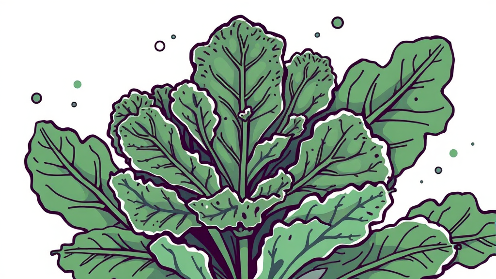 컬리케일 분말의 효능 (illustration 스타일)