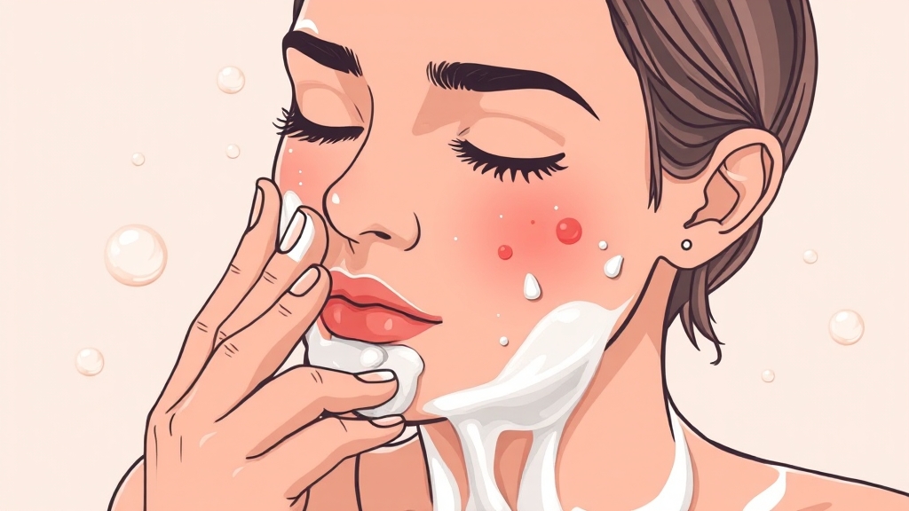 클렌징 & 기초 케어 핵심 (illustration 스타일)