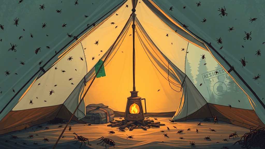 에어텐트 사용 후기 및 문제 해결 (illustration 스타일)