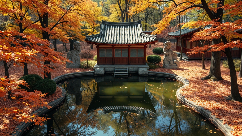 전주수목원, 가을 포토존 명소 (realistic 스타일)