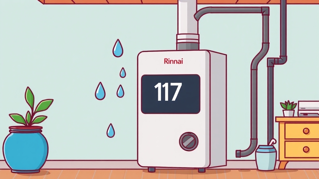 린나이 제품 누수 원인과 해결 (cartoon 스타일)