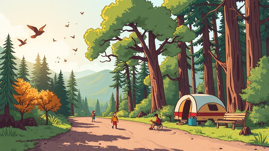 캠핑 후기 및 총평 (cartoon 스타일)