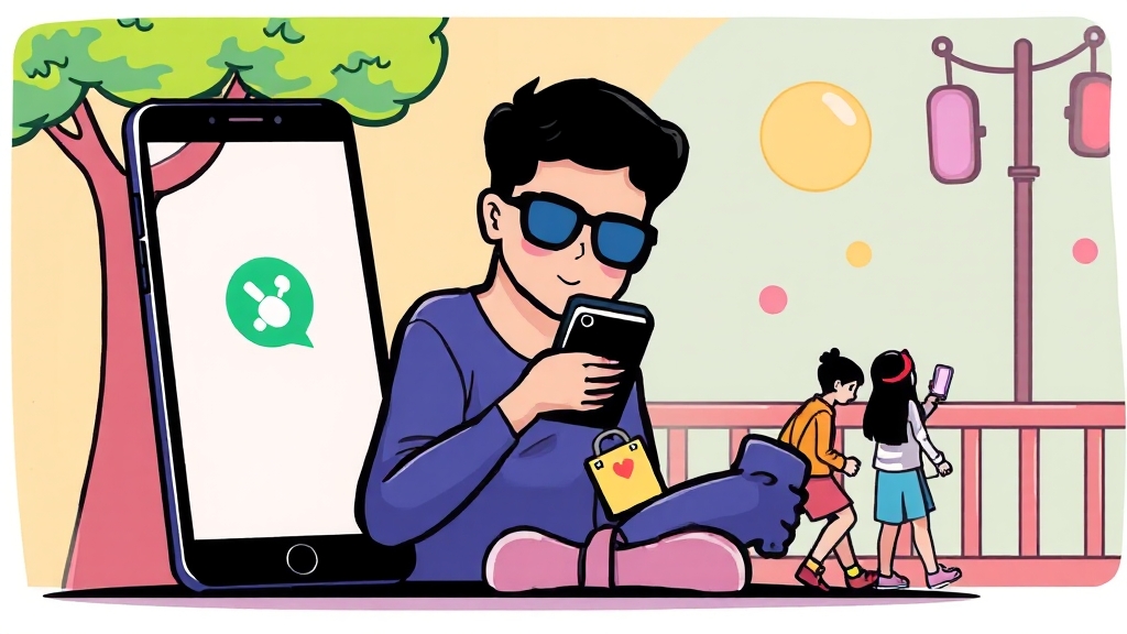 스마트폰 보안, 이렇게 강화하세요! (cartoon 스타일)