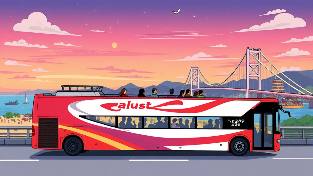 시티투어버스 노선 파악하기 (cartoon 스타일)