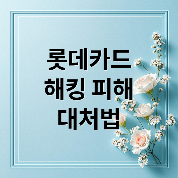 롯데카드
해킹 피해
대처법 (롯데카드 해킹 피해)