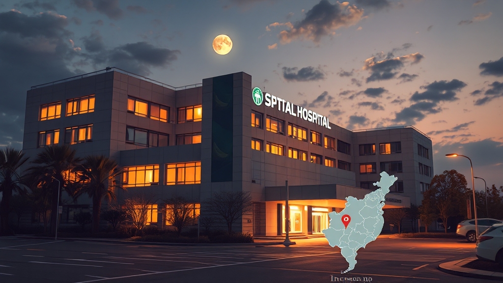 달빛어린이병원 운영 정보 및 위치 (realistic 스타일)