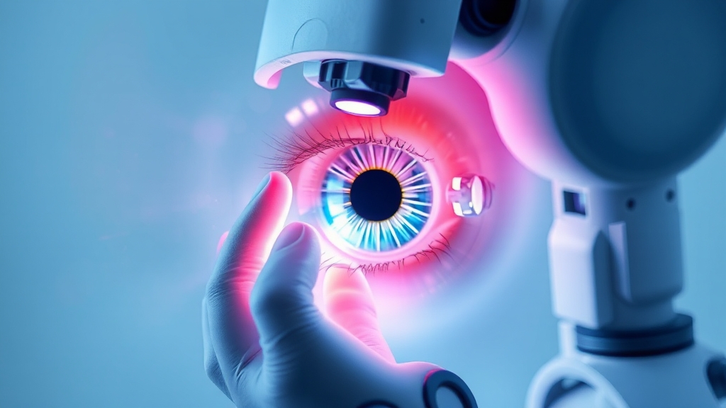 로봇 수술의 장점은? (watercolor 스타일)