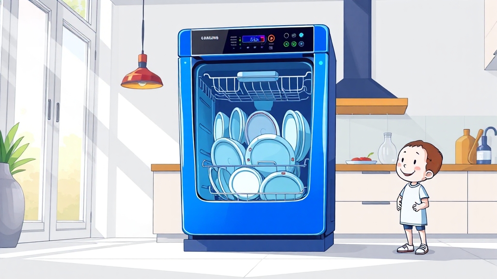 소음, 안전성, 물 사용량도 체크! (cartoon 스타일)