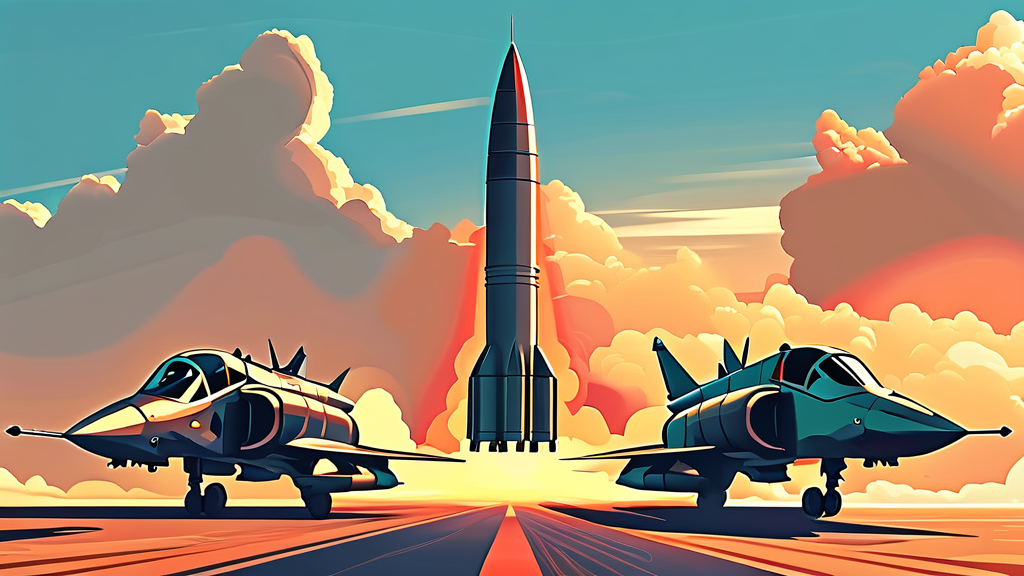 중동 전쟁 리스크와 방산 산업의 연결고리 (illustration 스타일)