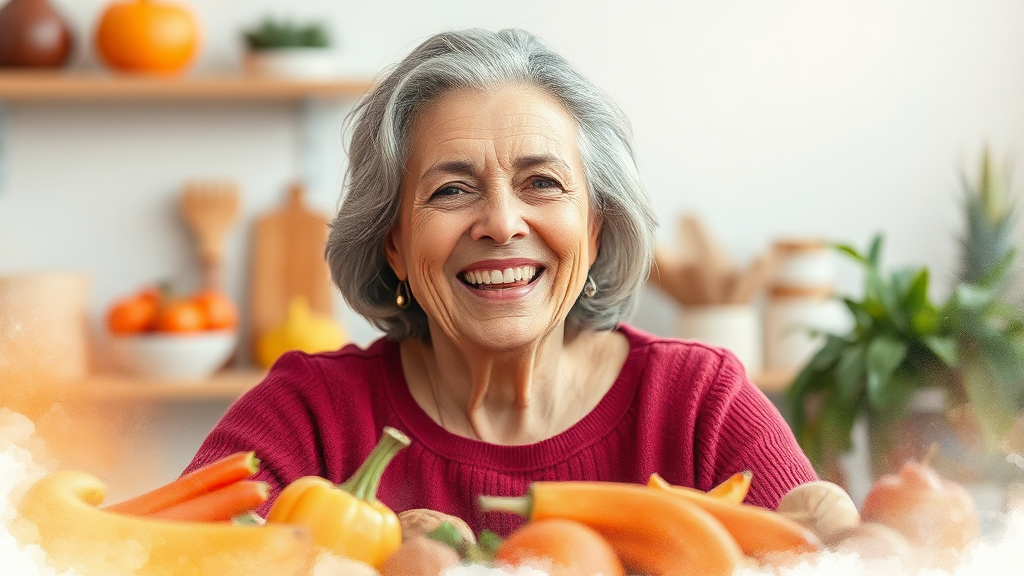 중년 맞춤 식단 가이드 (watercolor 스타일)