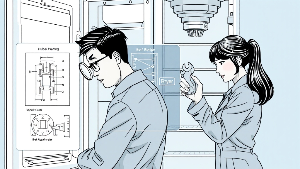냉장고 문 안 닫힘 문제 확인 및 조치 (illustration 스타일)