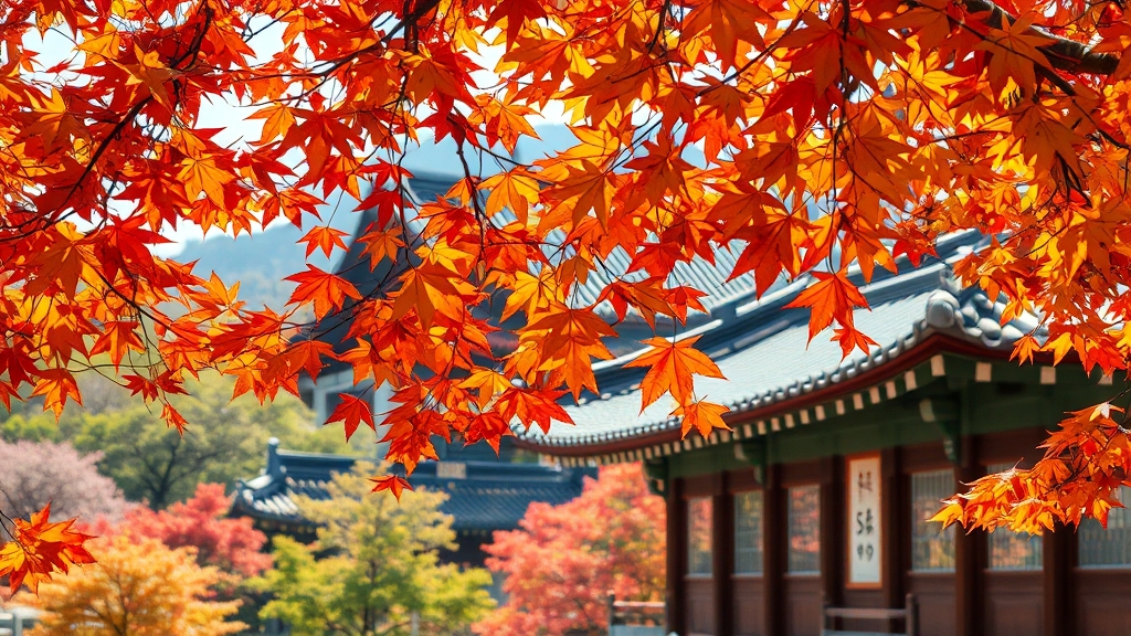 서울 단풍 명소 가이드 (realistic 스타일)