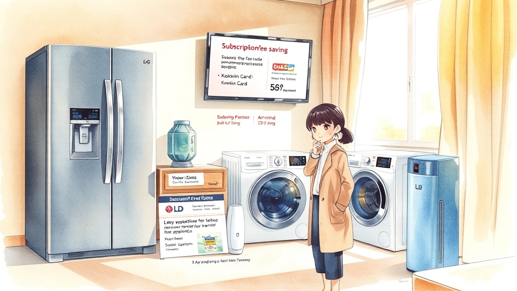 LG전자 구독료 절약 팁 (watercolor 스타일)