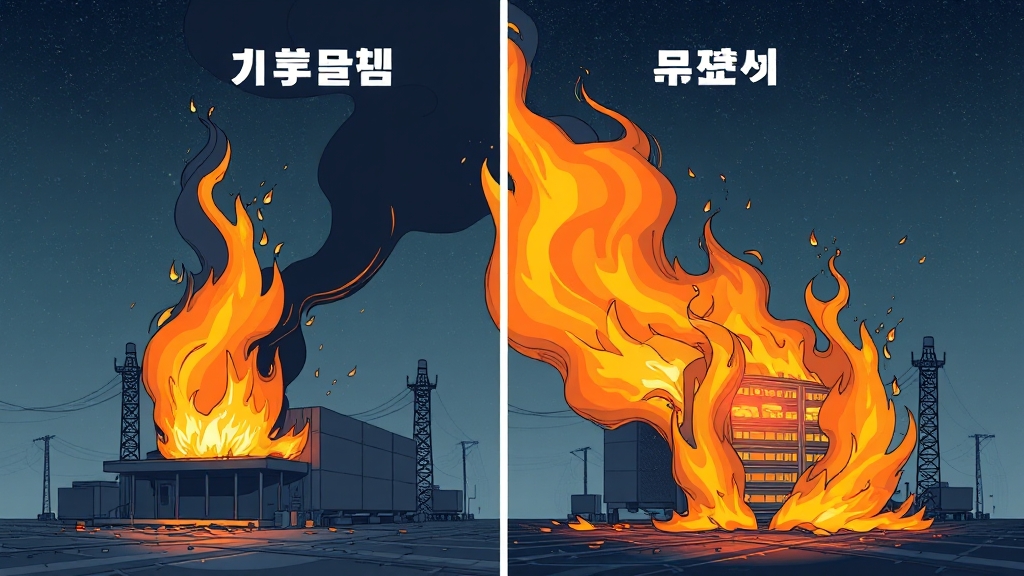 과거 사례 비교: KT 아현지사 화재 (illustration 스타일)