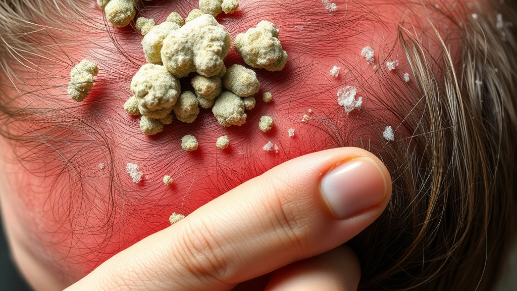 두피 백선 주요 증상 예시 이미지