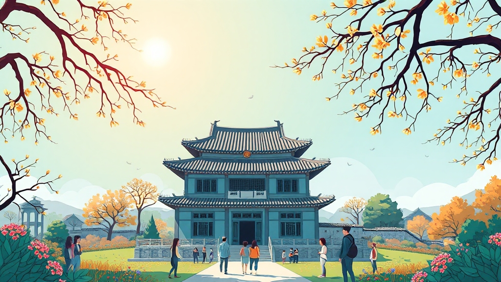청와대 관람 정보 (cartoon 스타일)