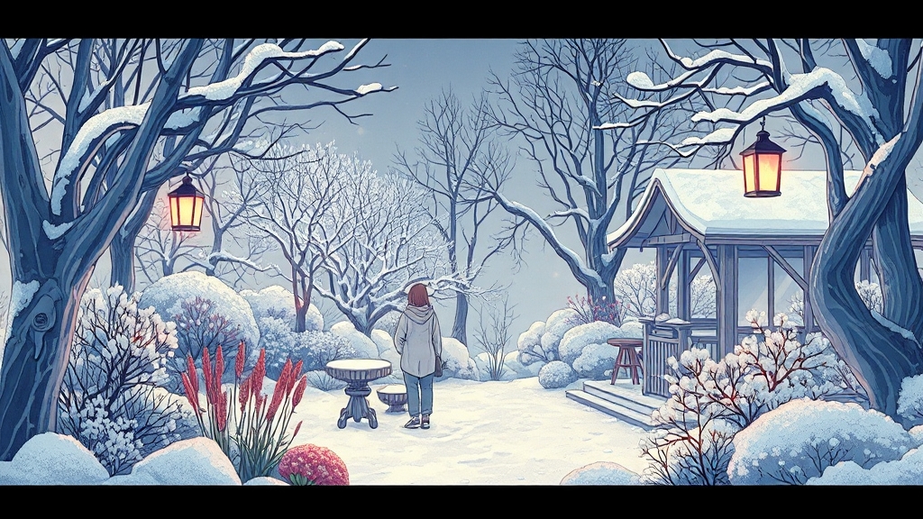 월동 관리, 어떻게 해야 할까? (illustration 스타일)