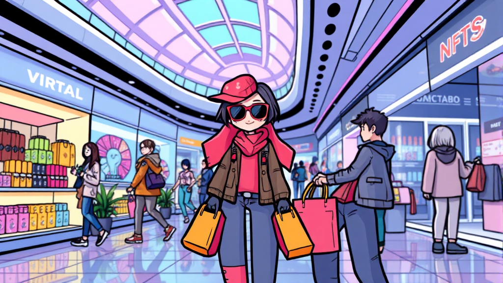 메타버스 쇼핑의 미래 전망 (cartoon 스타일)