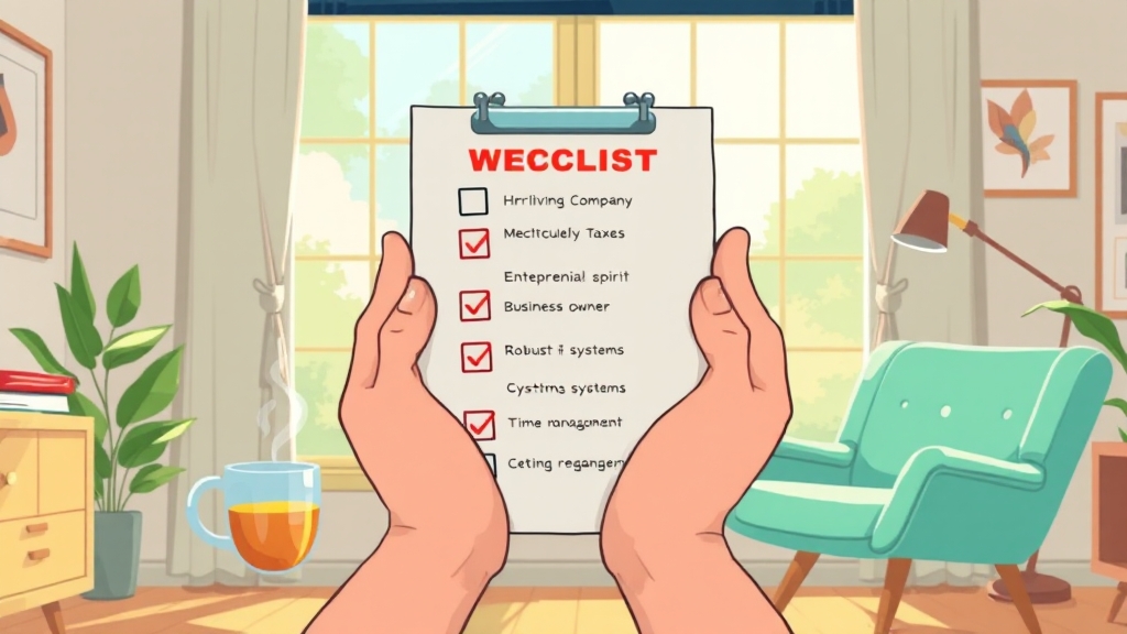 성공을 위한 필수 체크리스트 (cartoon 스타일)