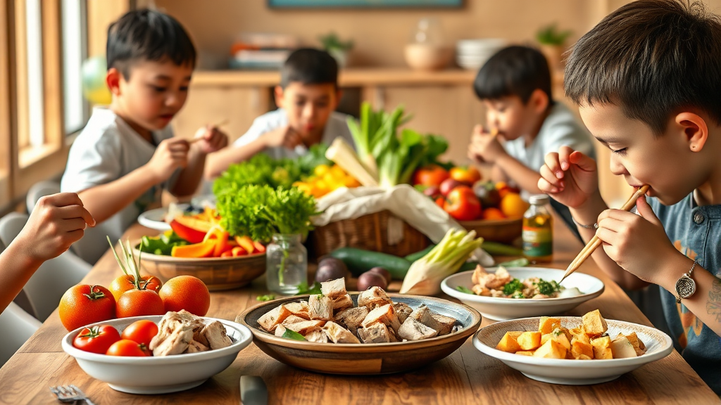 건강한 식단, 무엇일까요? (realistic 스타일)