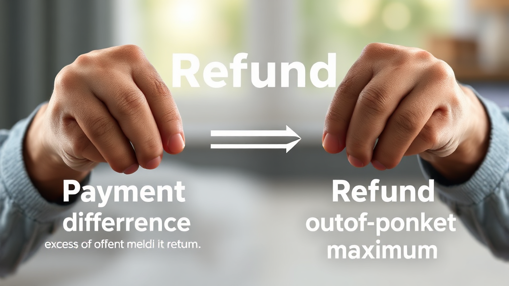 환급금과 본인부담상한제, 무엇이 다를까요? (realistic 스타일)