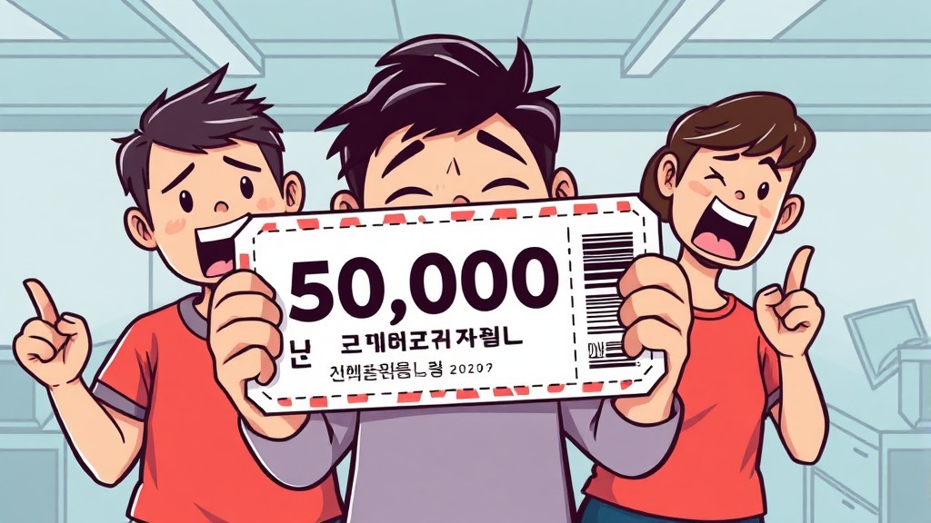 쿠팡 보상 관련 논란 (cartoon 스타일)