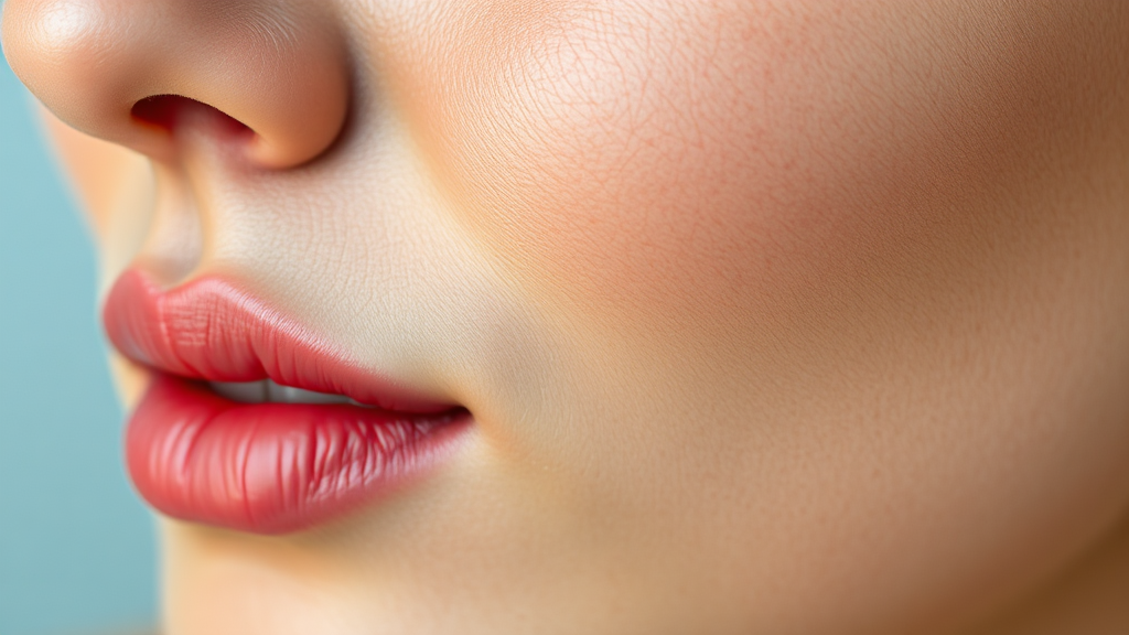 뮤신과 콜라겐의 시너지 효과: 피부 탄력과 건강 증진 (realistic 스타일)